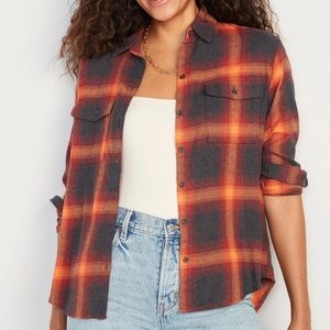 Old Navy The Boyfriend Flannel (Taylor Swift Evermore Dupe)